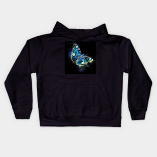 Colorful Butterfly Reversed Colors Kids Hoodie